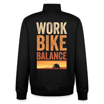 Moto Sport Bike pour motocyclistes - Sweat zippé unisexe en coton bio Stanley/Stella - noir - Dos - AI Model Male 185 light (185cm)