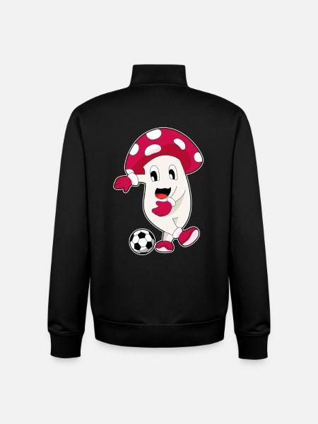 Mushroom Soccer Player Soccer - Unisex Organic Zip Sweatshirt by Stanley/Stella - black