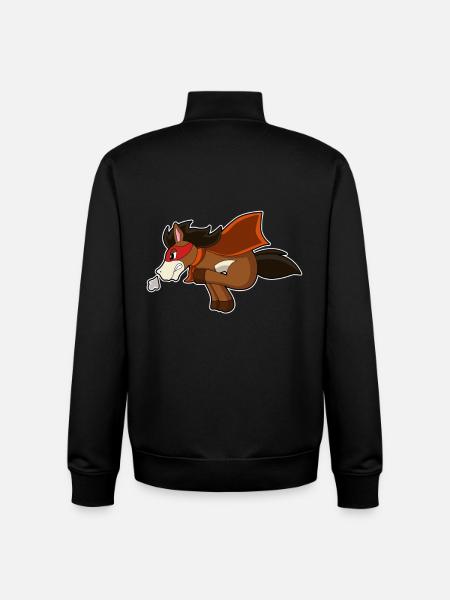 Pferd Pferderennen - Unisex Organic Zip Sweatshirt von Stanley/Stella - Schwarz