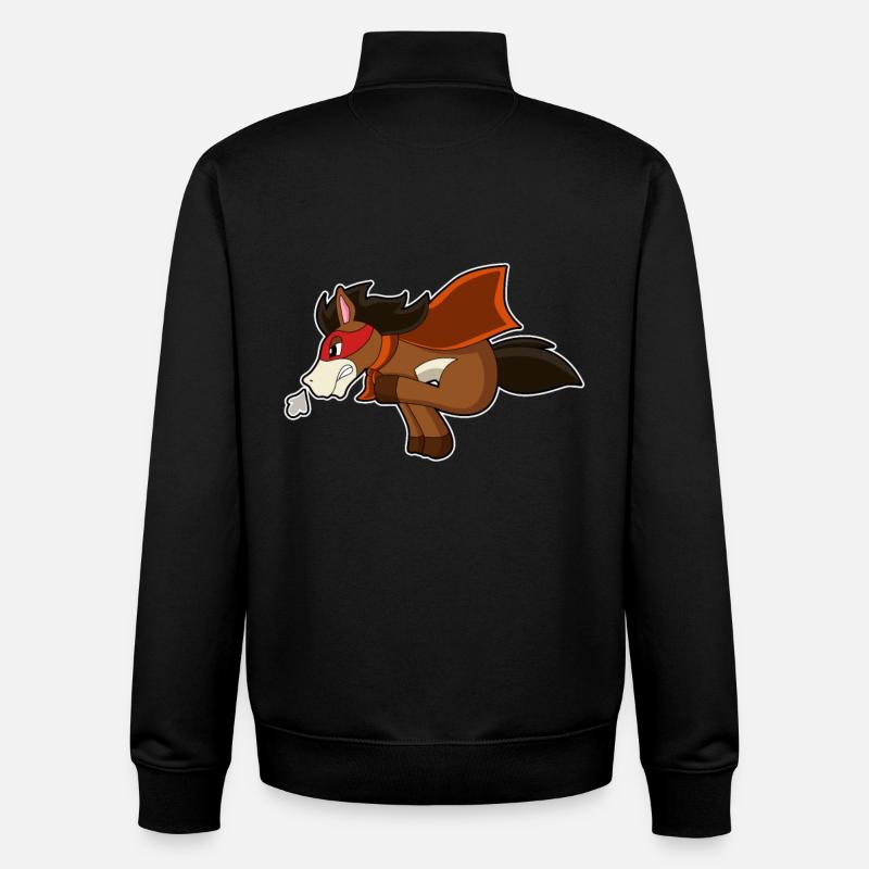 Pferd Held - Unisex Organic Zip Sweatshirt von Stanley/Stella - Schwarz
