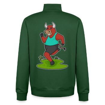 Taurus Jogger Jogging Sports - Unisex Organic Zip Sweatshirt by Stanley/Stella - bottle green - Back - AI Model Male 185 dark (185cm)