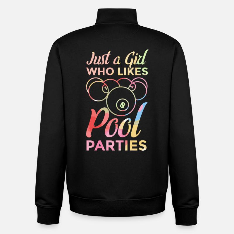 Poolbillard Mädchen - Unisex Organic Zip Sweatshirt von Stanley/Stella - Schwarz
