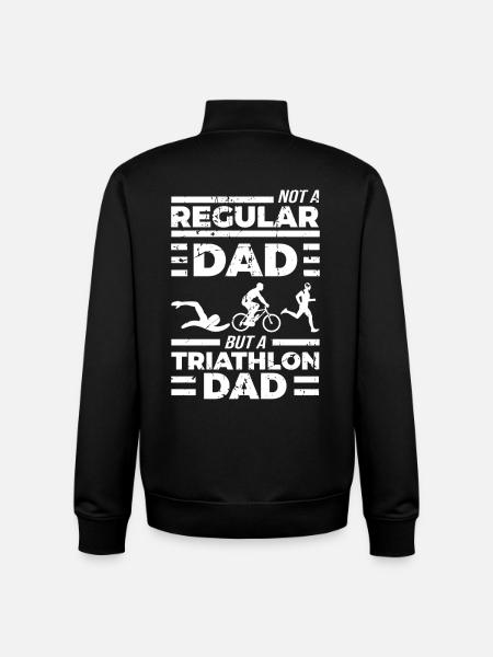 Funny Triathlon Father - Unisex Organic Zip Sweatshirt by Stanley/Stella - black