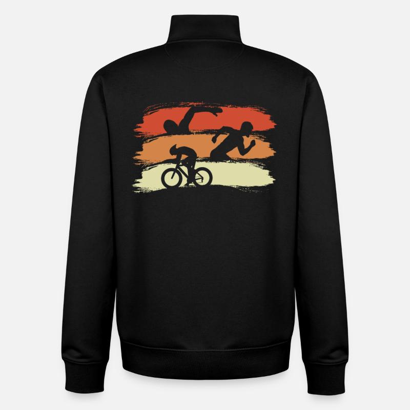 Triathlet Veranstaltung - Unisex Organic Zip Sweatshirt von Stanley/Stella - Schwarz