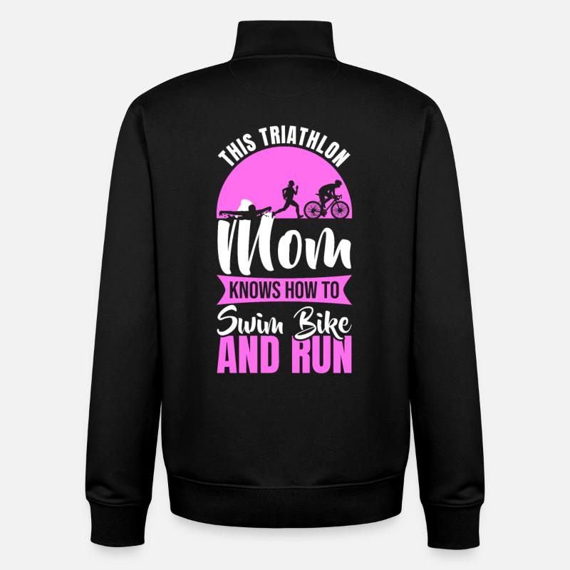 Triathlon Mutter - Unisex Organic Zip Sweatshirt von Stanley/Stella - Schwarz
