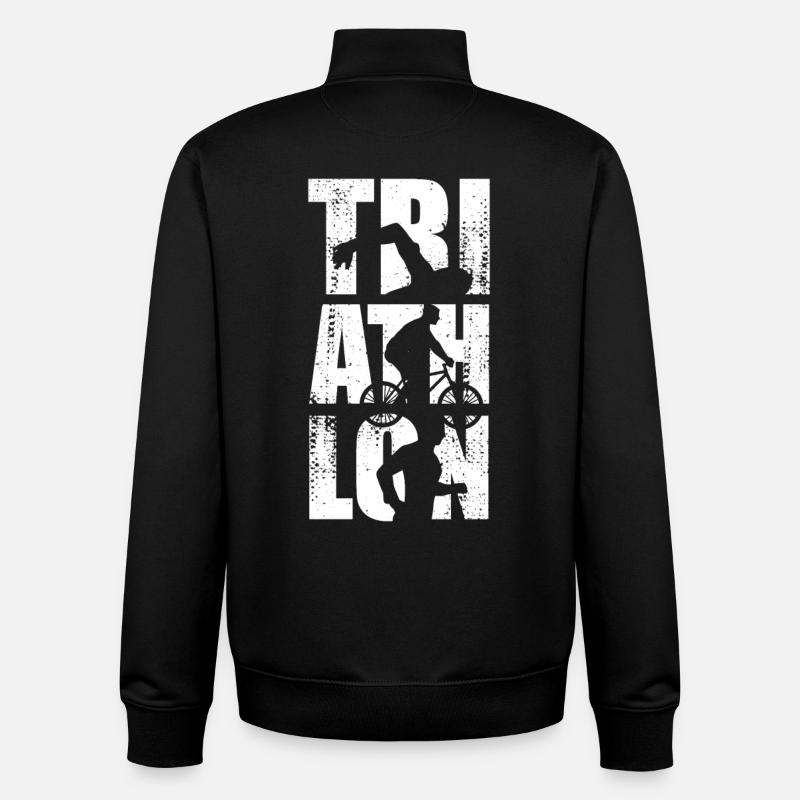 Triathlon - Sweat zippé unisexe en coton bio Stanley/Stella - noir