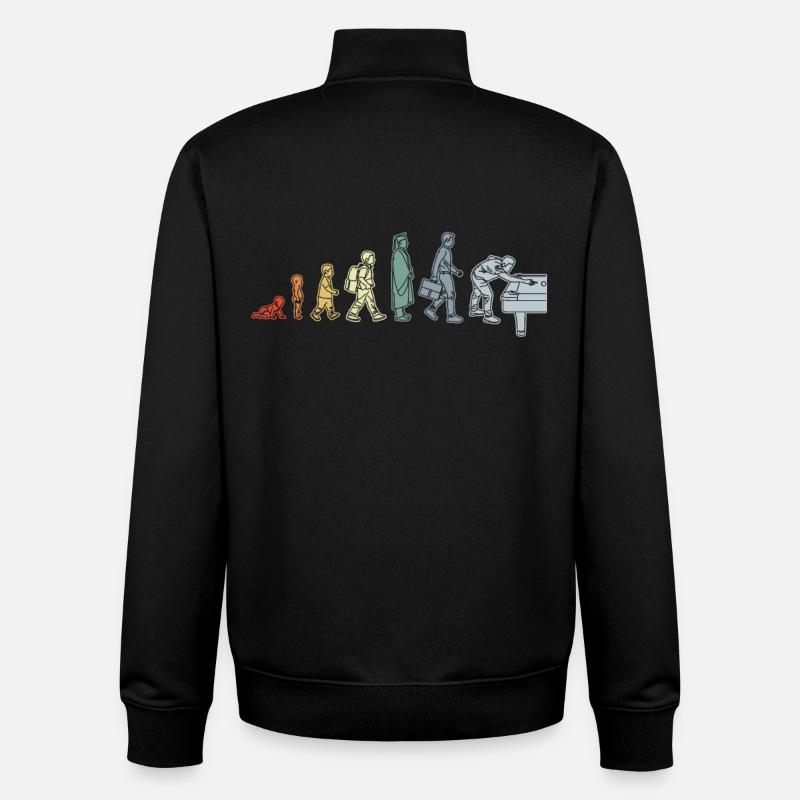 Pool Evolution - Unisex Organic Zip Sweatshirt von Stanley/Stella - Schwarz