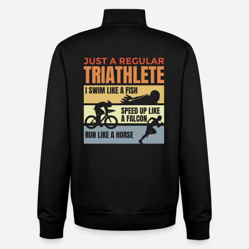 Schlechter Triathlet - Unisex Organic Zip Sweatshirt von Stanley/Stella - Schwarz