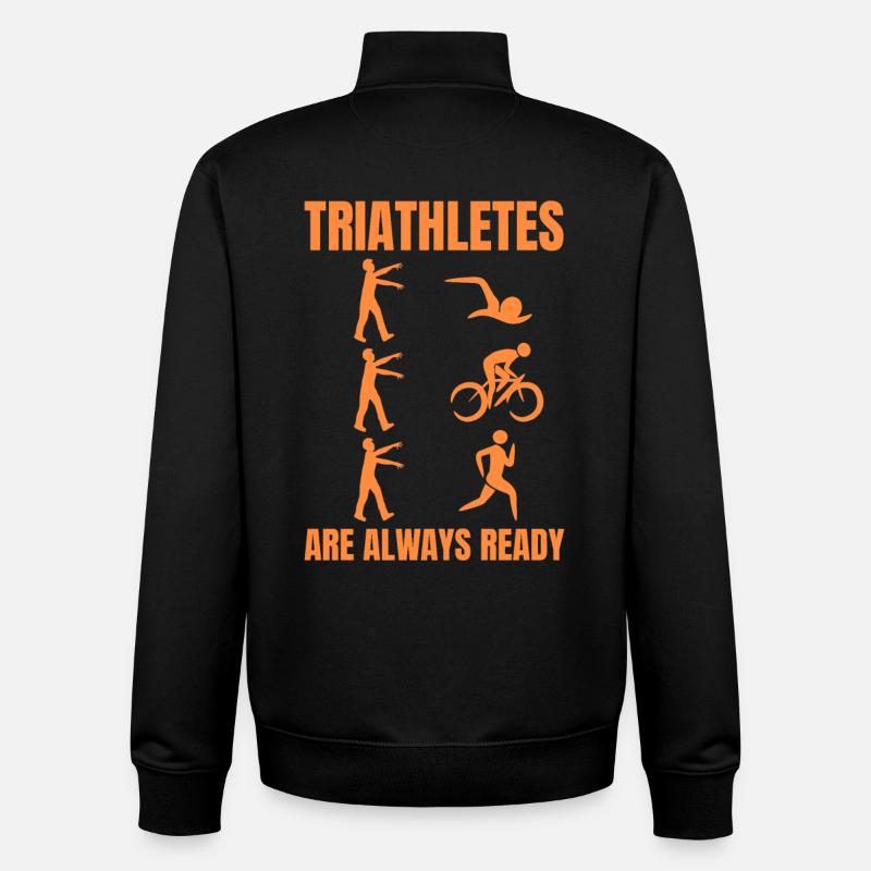 Fun triathlon - Unisex Organic Zip Sweatshirt by Stanley/Stella - black