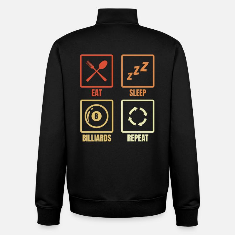 Billiard player routine - Unisex Organic Zip Sweatshirt by Stanley/Stella - black