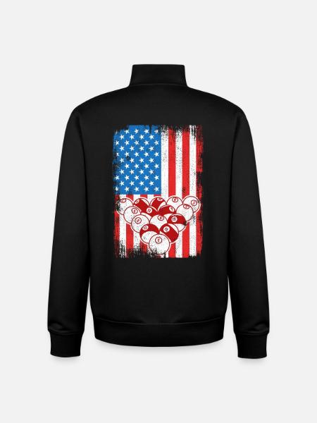 4 July Billiards - Unisex Organic Zip Sweatshirt by Stanley/Stella - black