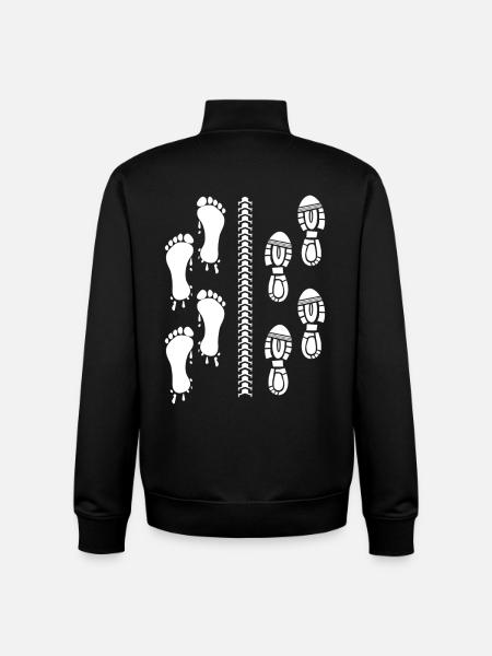 Fun triathlon design - Unisex Organic Zip Sweatshirt by Stanley/Stella - black