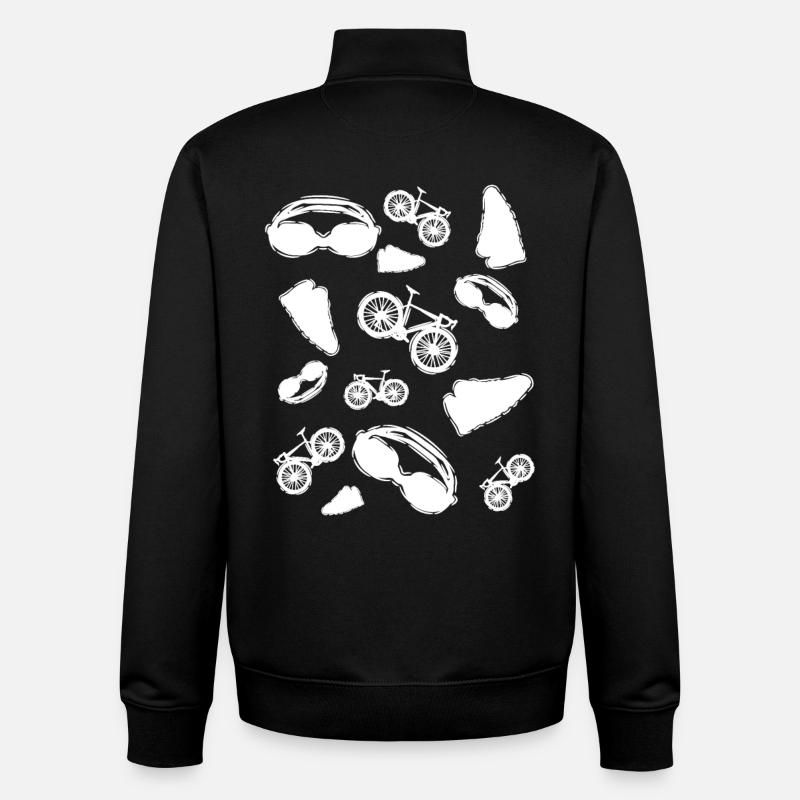 Icônes du triathlon - Sweat zippé unisexe en coton bio Stanley/Stella - noir