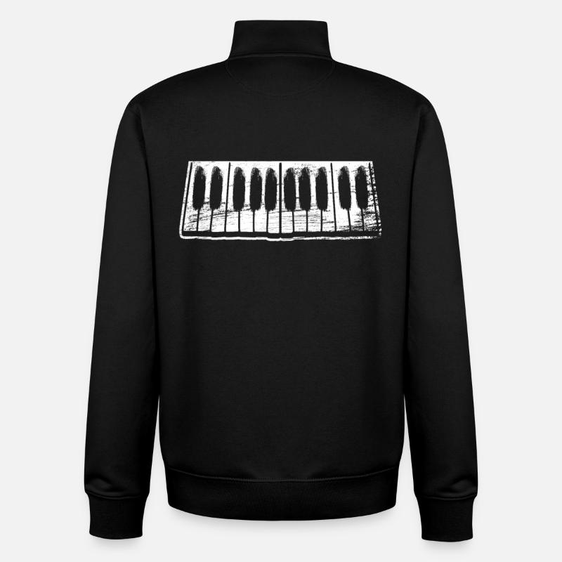 Klavier Keyboard - Unisex Organic Zip Sweatshirt von Stanley/Stella - Schwarz