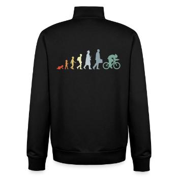 Cycle de vie du cycliste - Sweat zippé unisexe en coton bio Stanley/Stella - noir - Dos - AI Model Male 185 light (185cm)