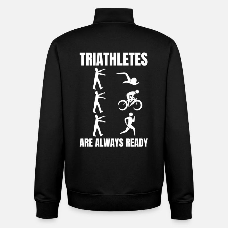 Triathlet Witz - Unisex Organic Zip Sweatshirt von Stanley/Stella - Schwarz