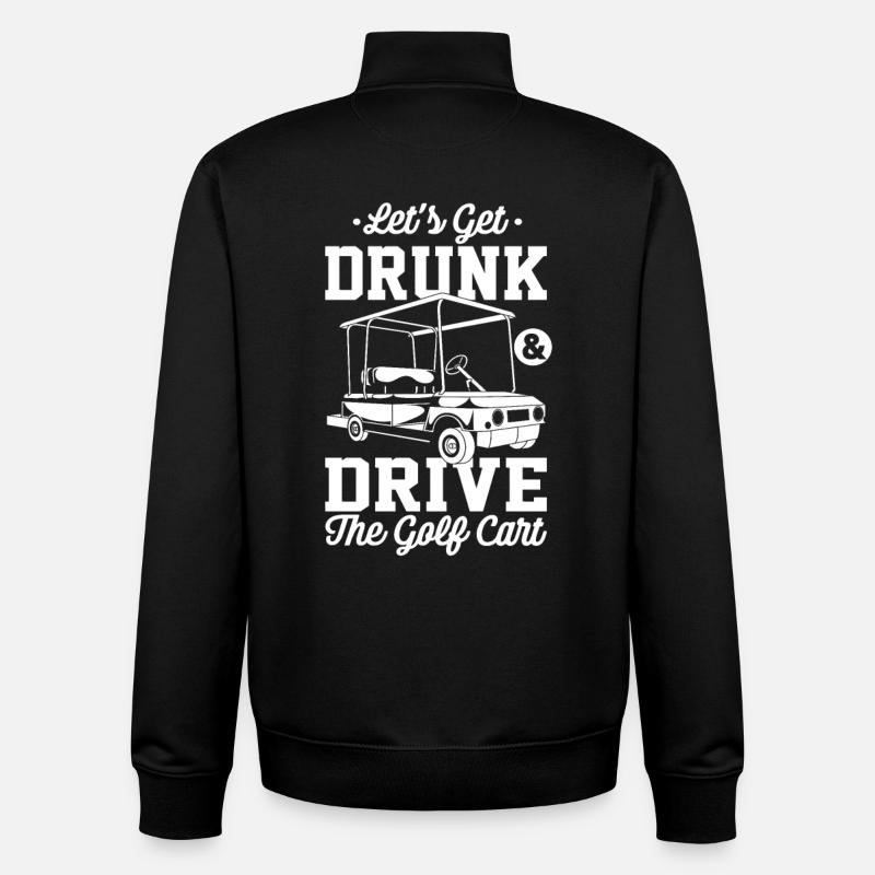 Golf et bière - Sweat zippé unisexe en coton bio Stanley/Stella - noir