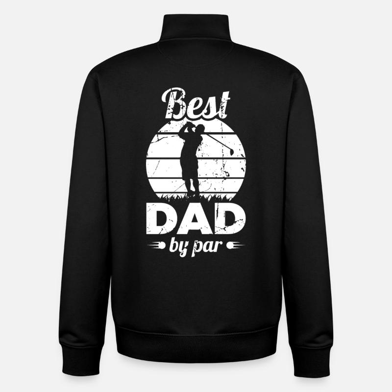 Bester Golf Vater - Unisex Organic Zip Sweatshirt von Stanley/Stella - Schwarz