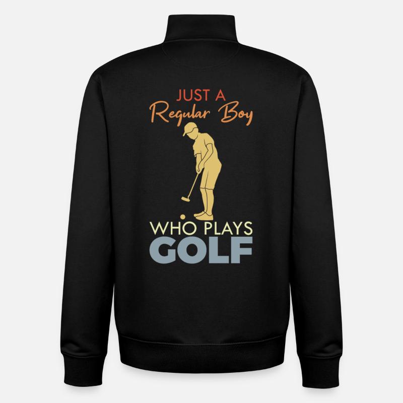 Golf Boy - Unisex Organic Zip Sweatshirt by Stanley/Stella - black