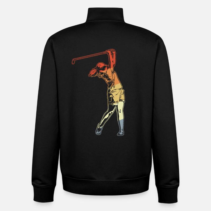 Golfeur - Sweat zippé unisexe en coton bio Stanley/Stella - noir