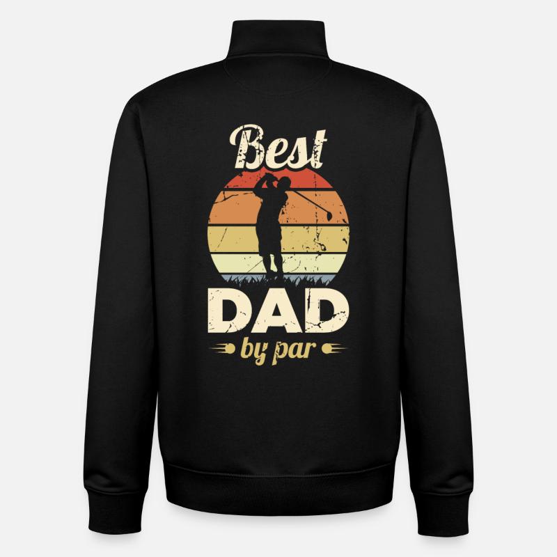 Père du golf - Sweat zippé unisexe en coton bio Stanley/Stella - noir