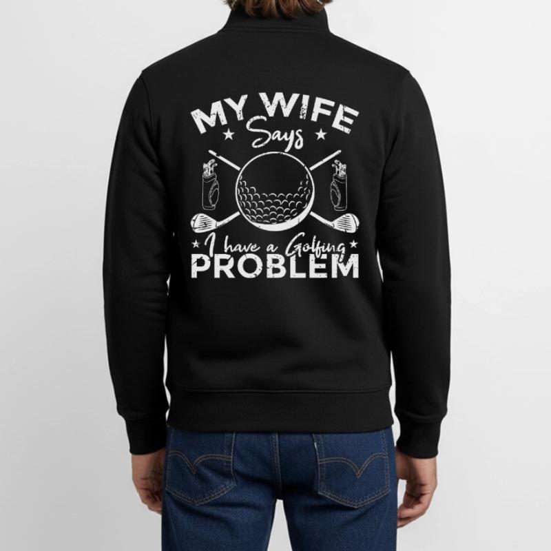 Golf Problems Unisex Organic Zip Sweatshirt by Stanley/Stella