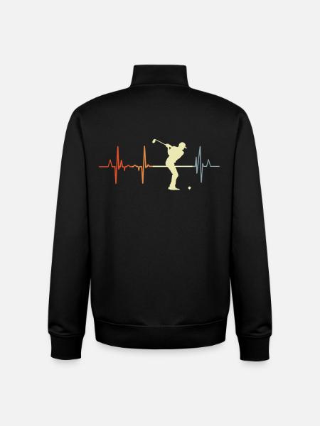 Golf Heart palpitations - Unisex Organic Zip Sweatshirt by Stanley/Stella - black