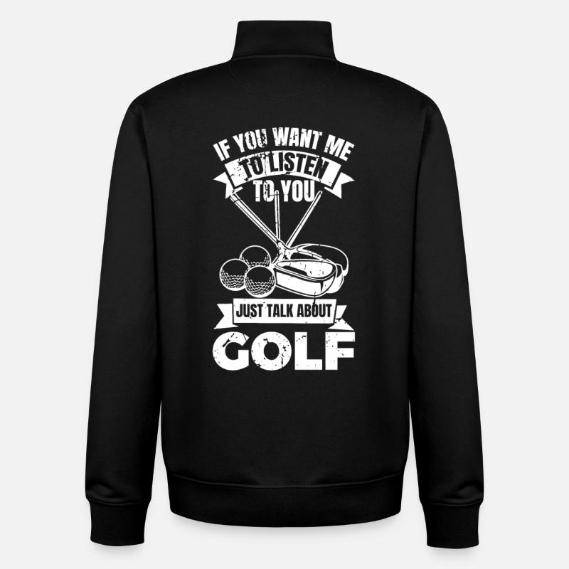 Golfe - Sweat zippé unisexe en coton bio Stanley/Stella - noir
