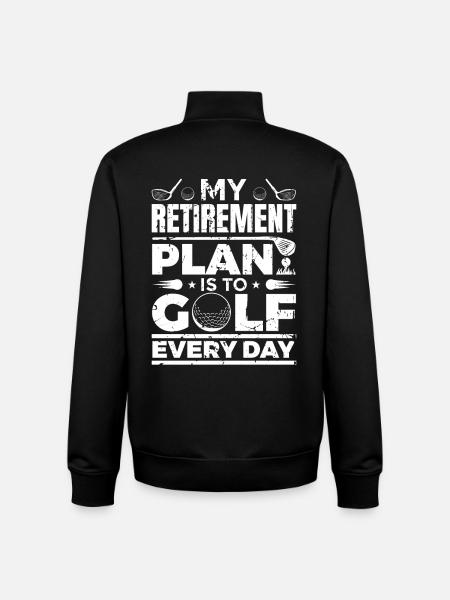 Retirement for golfers - Unisex Organic Zip Sweatshirt by Stanley/Stella - black