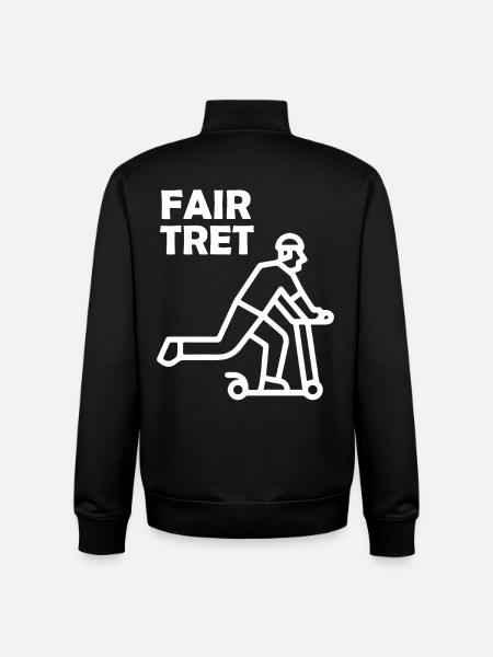 FAIR TRET Roller - Unisex Organic Zip Sweatshirt von Stanley/Stella - Schwarz