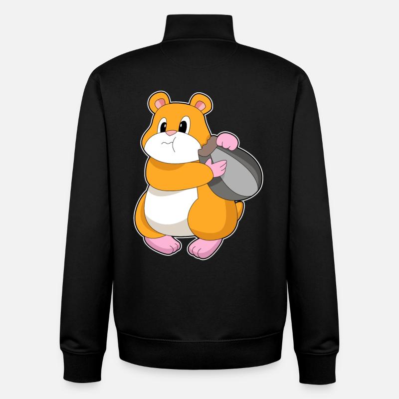 Hamster Samen - Unisex Organic Zip Sweatshirt von Stanley/Stella - Schwarz