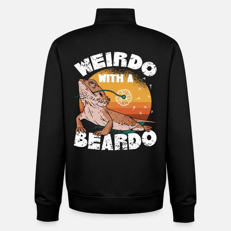 Bartagame - Weirdo with a Beardo - Unisex Organic Zip Sweatshirt von Stanley/Stella - Schwarz