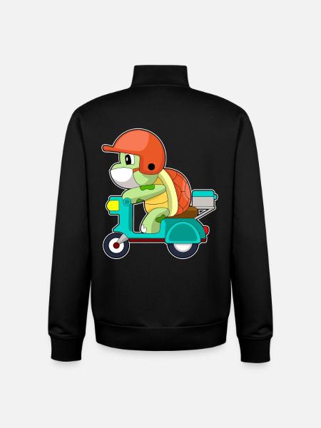 Turtle Scooter - Unisex Organic Zip Sweatshirt by Stanley/Stella - black