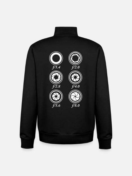 Ouvertures de caméra - Sweat zippé unisexe en coton bio Stanley/Stella - noir