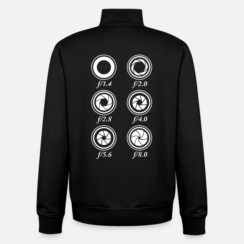 Camera Apertures - Unisex Organic Zip Sweatshirt by Stanley/Stella - black