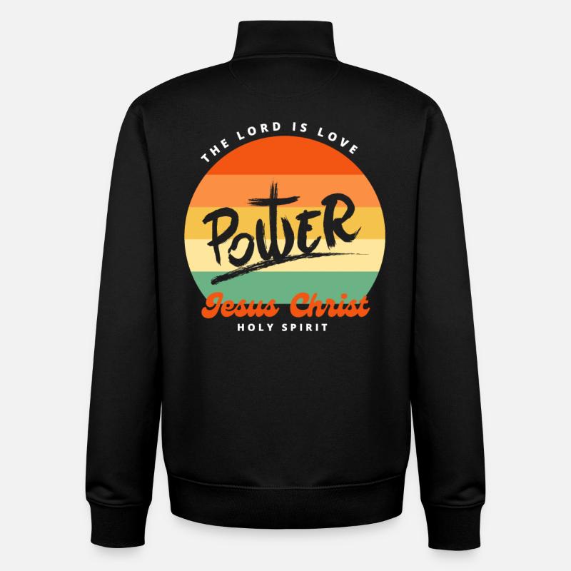 Proverbes chrétiens Christ - Sweat zippé unisexe en coton bio Stanley/Stella - noir