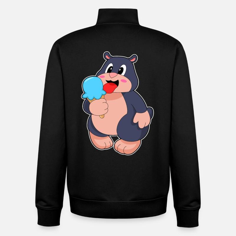 Maulwurf Waffeleis - Unisex Organic Zip Sweatshirt von Stanley/Stella - Schwarz