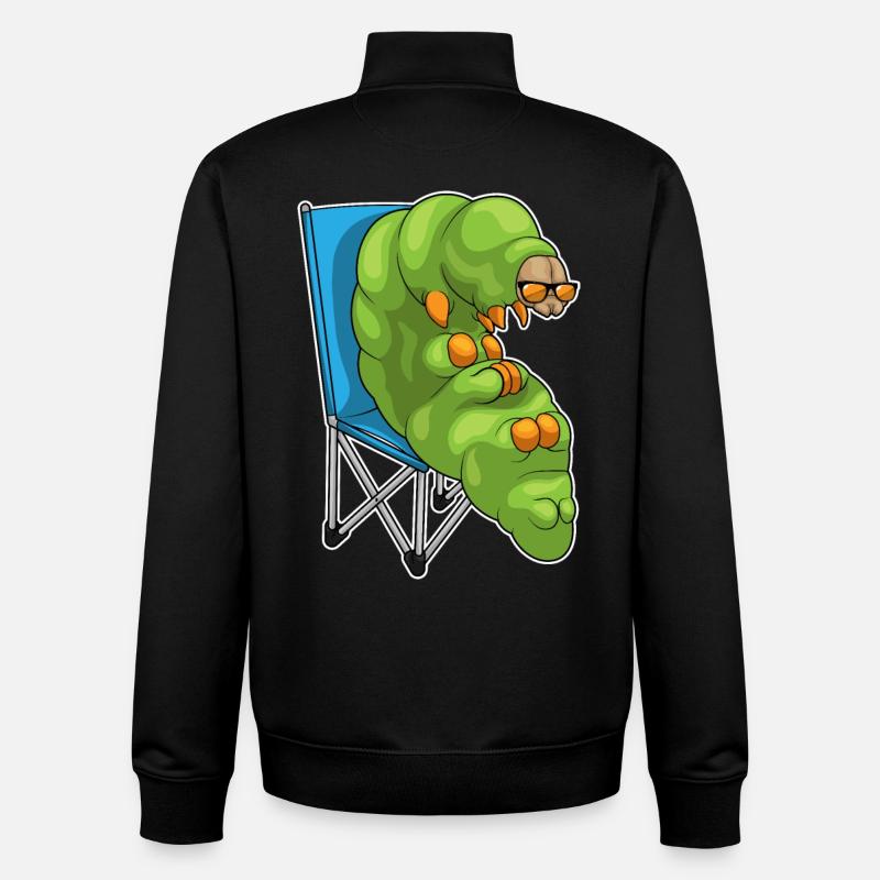 Raupe Strand Stuhl - Unisex Organic Zip Sweatshirt von Stanley/Stella - Schwarz