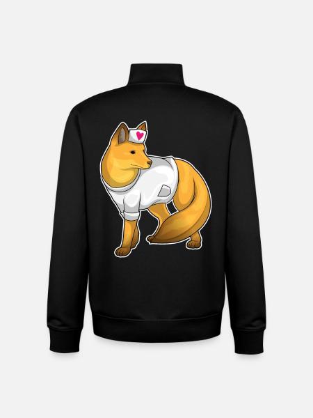 Fuchs Nurse Heart - Unisex Organic Zip Sweatshirt by Stanley/Stella - black