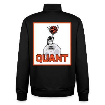 Quant crypto shirt Crypto Blockchain Money Gift - Unisex Organic Zip Sweatshirt by Stanley/Stella - black - Back - AI Model Male 185 light (185cm)