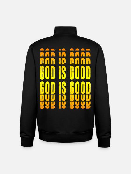 Dieu est bon - Sweat zippé unisexe en coton bio Stanley/Stella - noir
