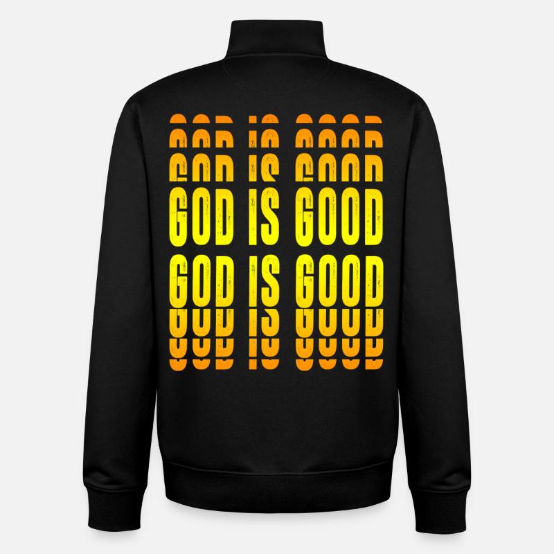 Gott ist gut - Unisex Organic Zip Sweatshirt von Stanley/Stella - Schwarz