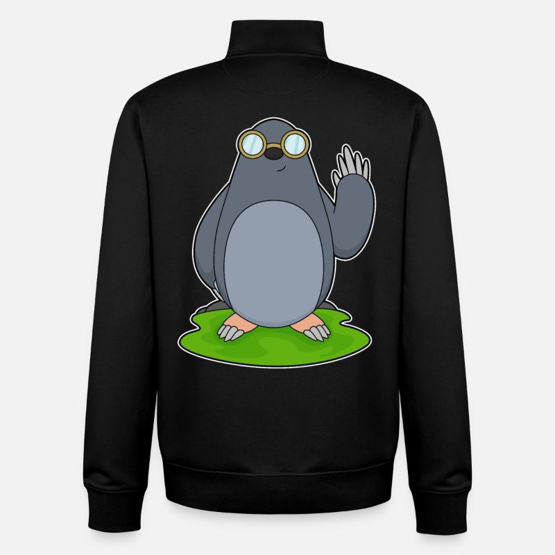 Mole glasses - Unisex Organic Zip Sweatshirt by Stanley/Stella - black
