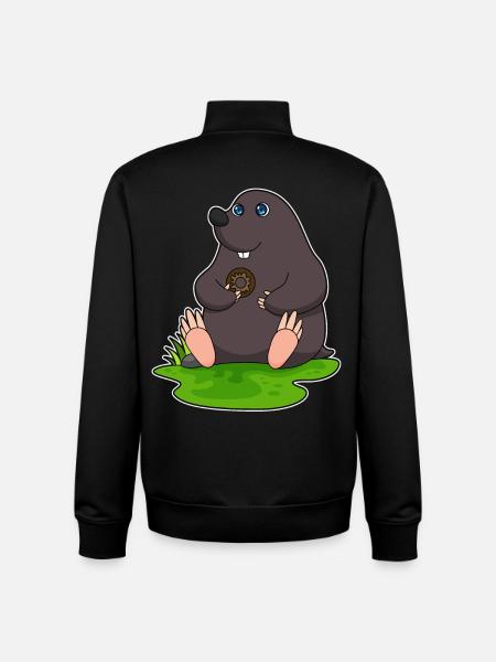 Mole Donut - Unisex Organic Zip Sweatshirt by Stanley/Stella - black
