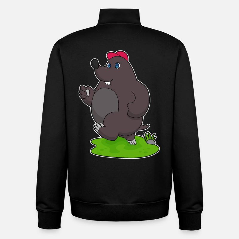 Mole Jogger Jogging - Sweat zippé unisexe en coton bio Stanley/Stella - noir
