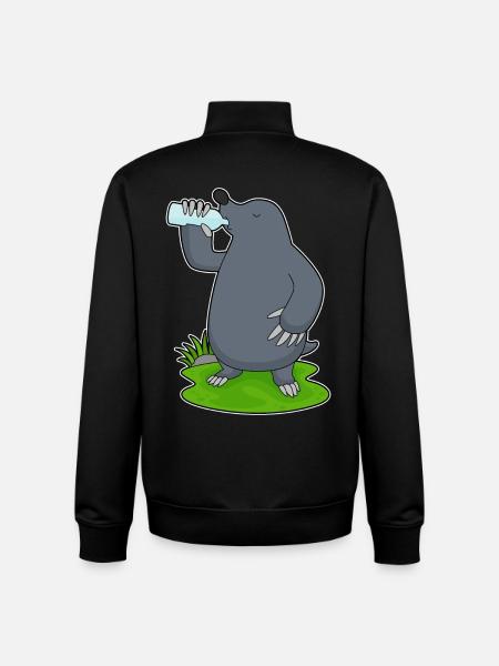 Mole water bottle - Unisex Organic Zip Sweatshirt by Stanley/Stella - black