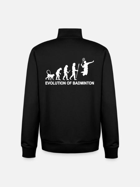 Evolution of Badminton - Unisex Organic Zip Sweatshirt by Stanley/Stella - black