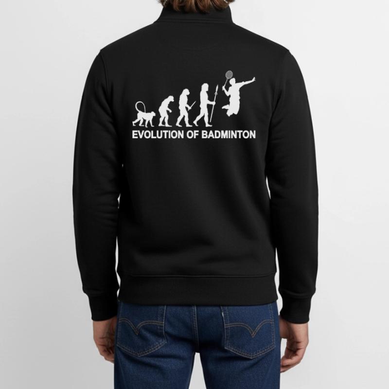 Évolution du badminton Sweat zippé unisexe en coton bio Stanley/Stella