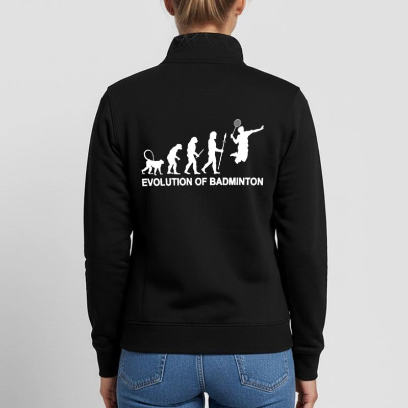 Évolution du badminton Sweat zippé unisexe en coton bio Stanley/Stella