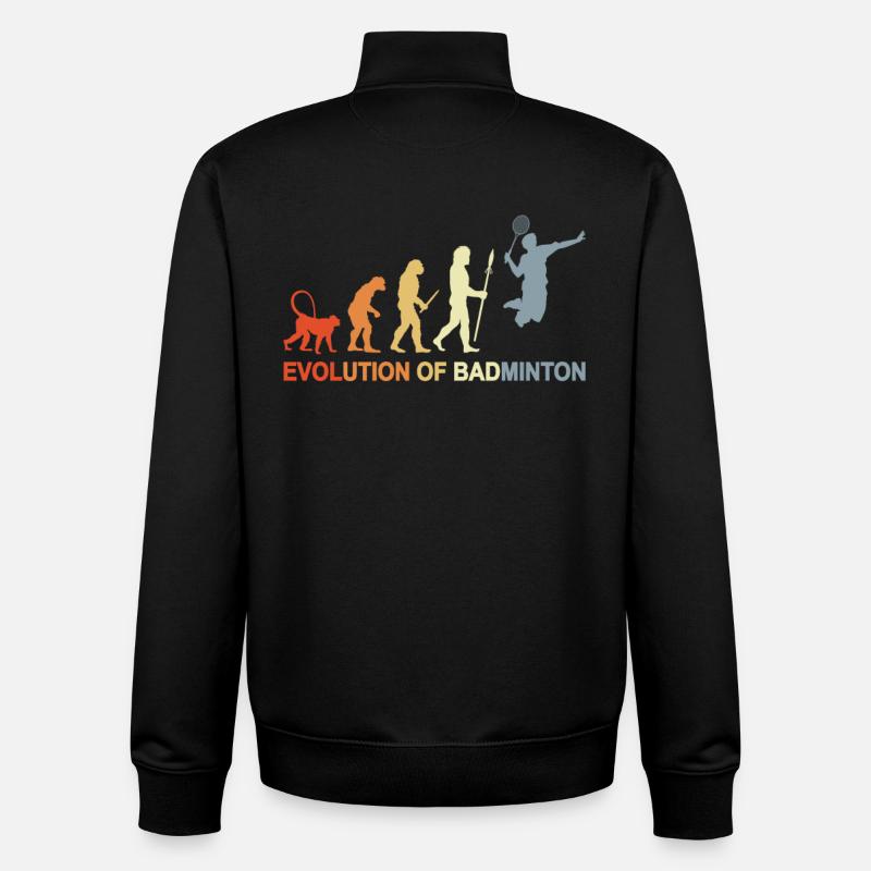 Badminton Evolution - Unisex Organic Zip Sweatshirt von Stanley/Stella - Schwarz